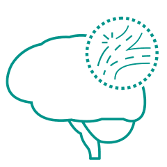 Brain and stroke icon